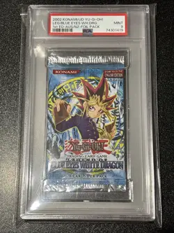 Yugioh Legend of Blue Eyes White Dragon LOB Booster Pack 1st Edition PSA 9 AU/NZ - Image 1