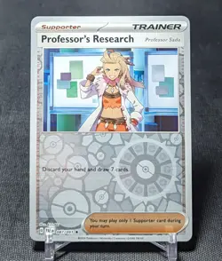 Professor's Research Rare Reverse Holo PALDEAN FATES Pokemon TCG Card 087/091 - Image 1