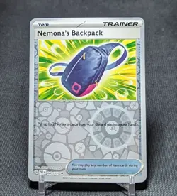 Nemona's Backpack Uncommon Reverse Holo PALDEAN FATES Pokemon TCG Card 083/091 - Image 1