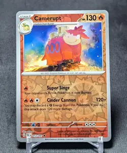 Camerupt Uncommon Reverse Holo Fire 2024 PALDEAN FATES Pokemon TCG Card 012/091 - Image 1