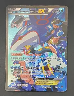 Pokemon Card Team Aqua's Kyogre EX 6/34 Double Crisis - Damaged CREASE - Image 1