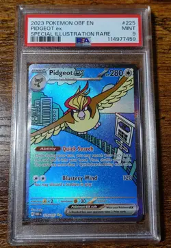 Pidgeot ex 225/197 PSA 9 Special Illustration Rare Obsidian Pokemon Card Graded - Image 1