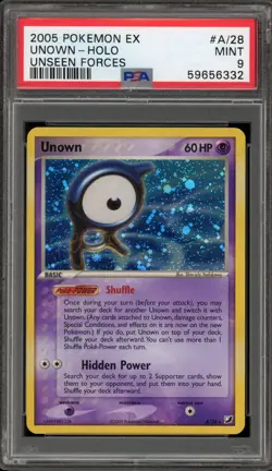 Pokemon Unown EX Unseen Forces Holo Rare #A/28 PSA 9 Mint - Image 1