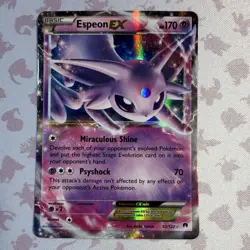 Pokemon Espeon EX Breakpoint 52/122 Holo Ultra Rare English TCG Card - Image 1