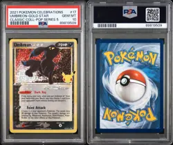 2021 Pokemon Celebrations Classic Coll #17 Umbreon Gold Star PSA 10 - Image 3