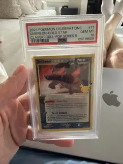 2021 Pokemon Celebrations Classic Coll #17 Umbreon Gold Star PSA 10 - Image 4
