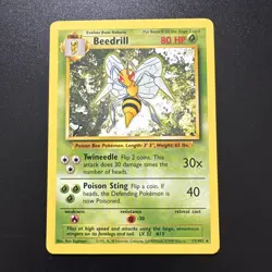 Pokemon Beedrill 17/102 Non-Holo Rare 1999-2000 Base Set - Image 1