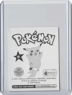 Pokemon - 1999 Merlin Pikachu Sticker S6 Prism - Image 2
