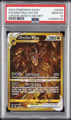 2023 POKEMON SWORD & SHIELD CROWN ZENITH SECRET FULL ART/GIRATINA VSTAR PSA 10 - Image 1