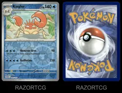 KINGLER 099/165 UC 151 POKEMON REVERSE HOLO NM/M - Image 4