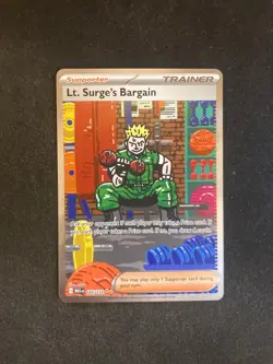 Lt. Surge's Bargain 185/132 Mega Evolution MEG EN Pokemon card mint SIR - Image 1