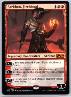 Sarkhan, Fireblood M Core Set 2019 154 NM - Image 1