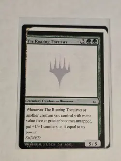 The Roaring Toeclaws - Playtest Card from MagicCon Chicago 2024 Unknown Event - Image 1