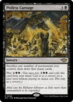 x1 Pitiless Carnage OTJ MTG 98 RARE M/NM 1x - Image 1