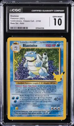 2021 POKEMON #2/102 BLASTOISE CGC 10 GEM MINT - Image 1