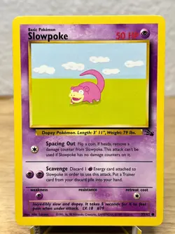 Fossil Slowpoke 55/62 Common Pokemon Unlimited LP - Image 1