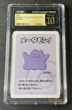Japanese Pokemon Playing Card Ditto Old Maid CGC 10 Pristine Condition - Image 1