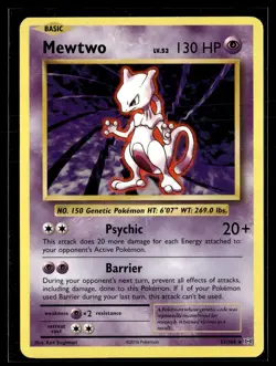 Mewtwo 51/108 Evolutions Cracked Ice Holo Rare Pokemon - Image 1