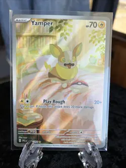 Yamper 099/094 Me02: Phantasmal Flames Holo Pokemon Illustration Rare! Full Art - Image 3