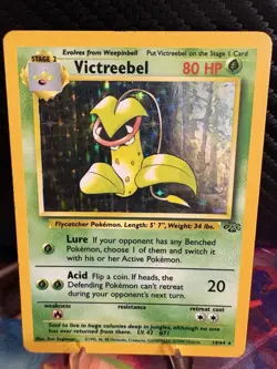 Pokemon Jungle Victreebel Holo Rare 14/64 WOTC 1999 LP Vintage Pokemon Card - Image 1