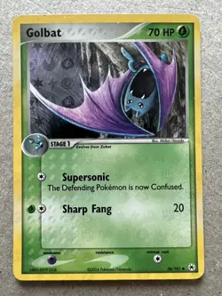 2004 Pokemon, Hidden Legends, #36/101 Golbat, Reverse Holo Rare - Image 1