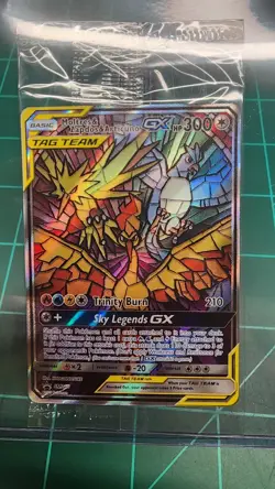 Sealed Pokemon TCG Moltres Zapdos Articuno GX SM210 Stained Glass Promos Holo - Image 1
