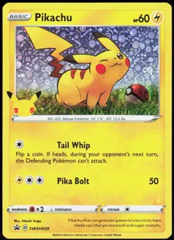Pikachu SWSH039 Holo Promo Miscellaneous Cards & Products Pokemon Holo Near Mint - Image 1