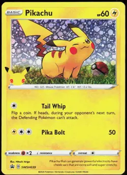 Pikachu SWSH039 Holo Promo Miscellaneous Cards & Products Pokemon Holo Near Mint - Image 1