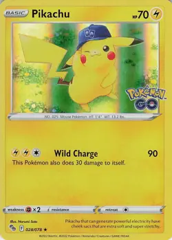 Pikachu (28) Holo Holo Rare Pokemon GO 028/078 NM - Image 1