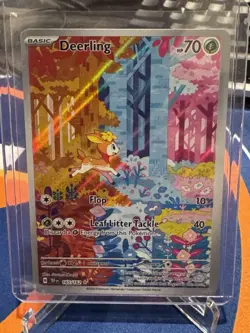 Pokemon Deerling Illustration Rare Full Art Holo 165/162 SV05 Temporal Forces NM - Image 1