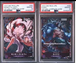 PSA 10 1st ANNIVERSARY Luffy P-041 Kaido P-040 One Piece Sequential Number Set - Image 1