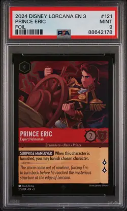 2024 Disney Lorcana 3 #121 Prince Eric Expert Helmsman - Foil PSA 9 - Image 1