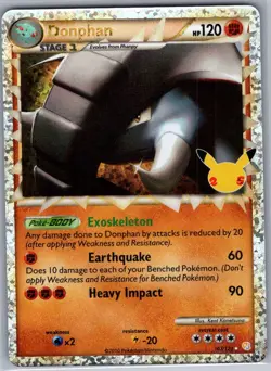 Donphan (Prime) 107/123 Celebrations: Classic Collection - Pokemon Card - NM - Image 1