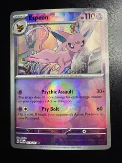 Espeon Poke Ball Pattern 003/131 Holofoil Rare Prismatic Evolutions Pokemon Card - Image 1