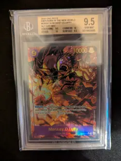 Monkey D Luffy OP09-119 Sec Alt One piece card OP09 Beckett BGS 9.5 English - Image 1