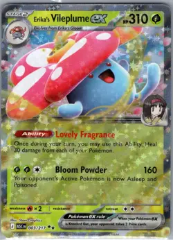 Erika's Vileplume ex 003/217 ME: Ascended Heroes - Pokemon Card - NM - Image 1