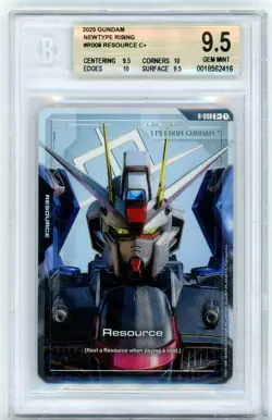 BGS GEM MINT 9.5 Gundam Card Game Resource R-008 C+ - New Type Rising 2025 - Image 1