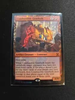 Combustible Gearhulk • Foil • Kaladesh Inventions • Mostly Clean • Mtg (2014) - Image 1
