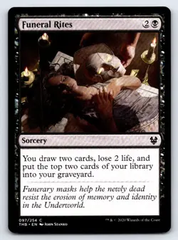 Funeral Rites 97 Common Theros Beyond Death Magic: The Gathering Lightly Played - Image 1