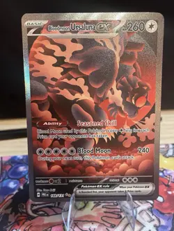 Pokemon TCG Bloodmoon Ursaluna EX Prismatic Evolutions Card 168/131 - Image 1