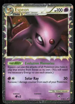 Pokemon Espeon 81/90 HGSS Undaunted Prime Rare Lightly Played - Image 1