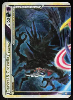 Pokemon Darkrai & Cresselia LEGEND 99/102 HGSS Triumphant LEGEND Lightly Played - Image 1