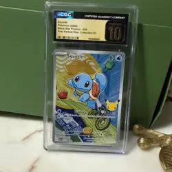 CGC 10 PRISTINE Squirtle 039 First Partner Illustration Black Star Promo Pokemon - Image 1
