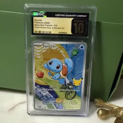 CGC 10 PRISTINE Squirtle 039 First Partner Illustration Black Star Promo Pokemon - Image 4