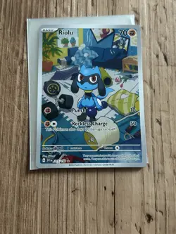 Pokemon Tcg Riolu 215/198 SV01: Scarlet & Violet Illustration Rare - Image 1