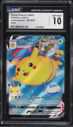 2021 Pokemon Celebrations Flying Pikachu VMAX #007 CGC 10 - Image 1