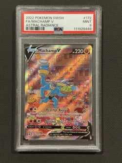 Pokemon TCG Machamp V Alternate Full Art Holo Ultra Rare PSA 9 2022 172/189 - Image 1