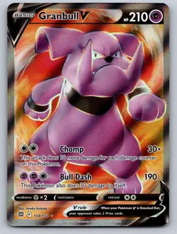 Granbull V 159/172 Ultra Rare Brilliant Stars Lightly Played - Image 1