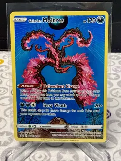 Pokemon TCG Galarian Moltres SWSH284 Black Star Promo Crown Zenith Tin NM - Image 1