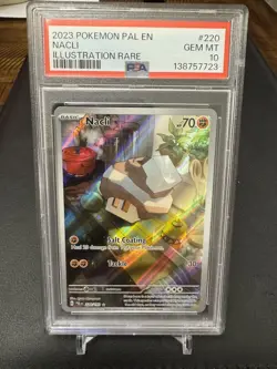 2023 POKEMON PAL EN-PALDEA EVOLVED ILLUSTRATION RARE #220 NACLI PSA 10 POP 102 - Image 1